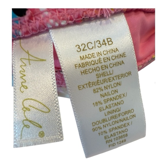 Anne Cole Women's Easy Triangle Tankini Swim Top Size 32C /34B Sunshine Floral - Picture 15 of 16